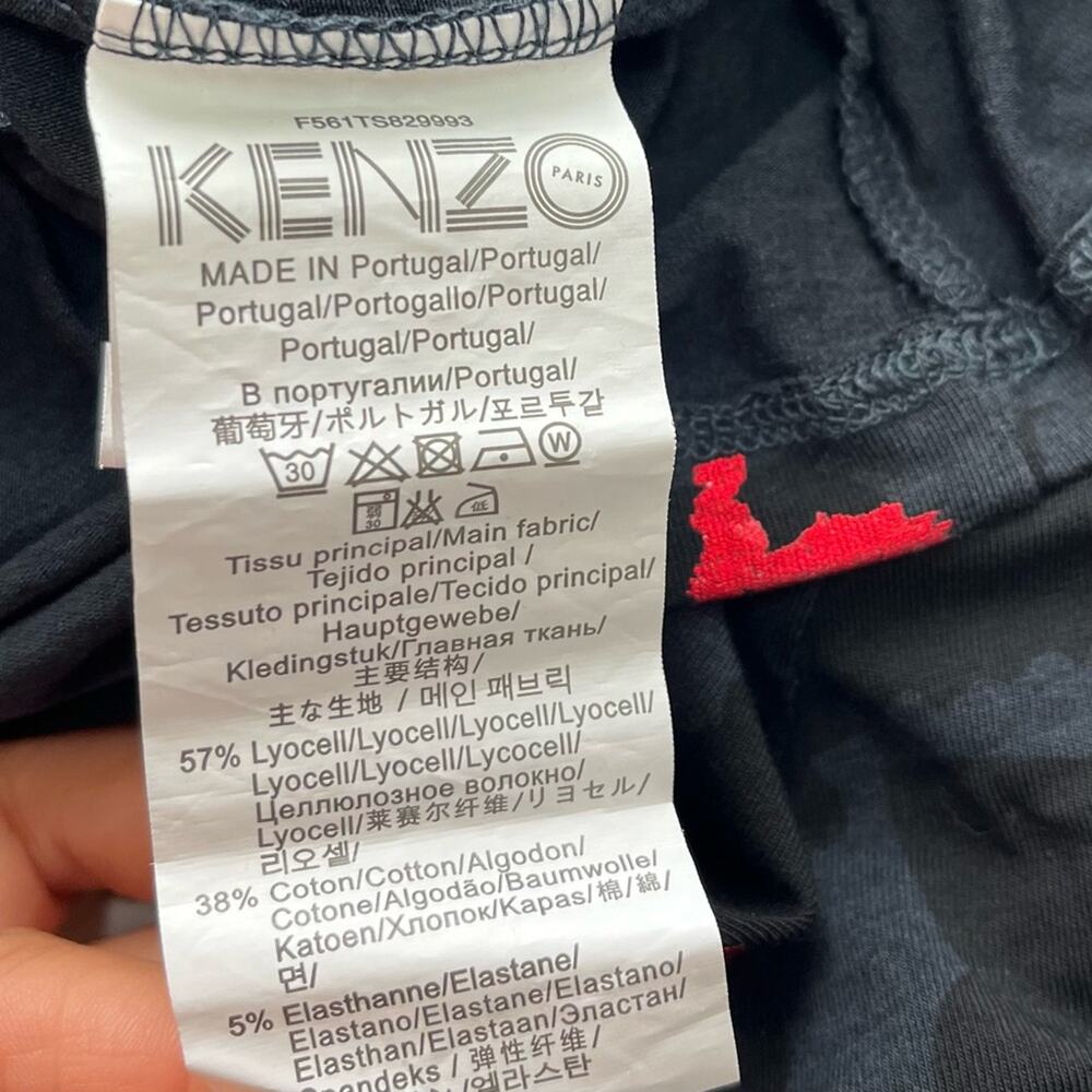 KENZO Black Floral Print Graphic Short Sleeve Tee - Picture 4 of 5